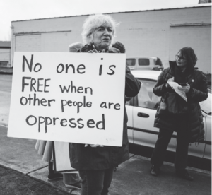No one is free when other people are oppressed