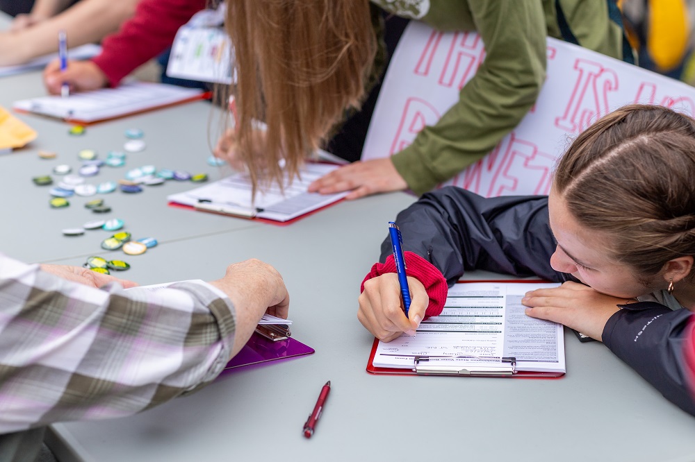 Children writing letters